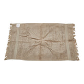 エルメス ロゴ刺繍 タオル ブラウン コットン レディース HERMES 【中古】